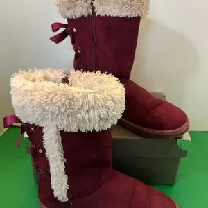 Kohls burgundy boots deals